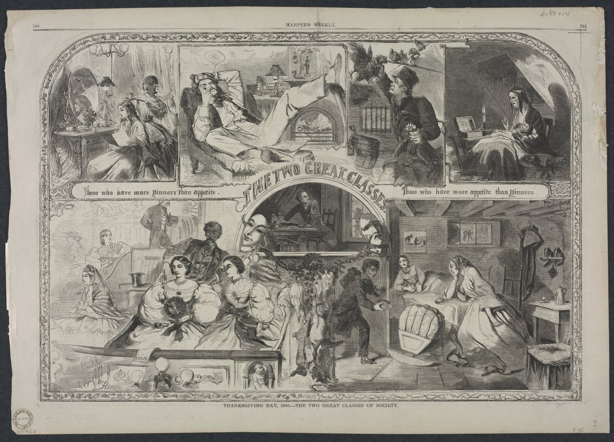 Jour de Thanksgiving, 1860 – Les deux grandes classes sociales - Winslow Homer