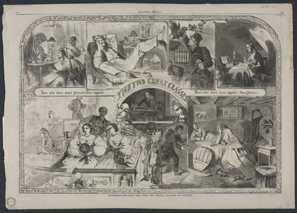 Jour de Thanksgiving, 1860 - Les Deux Grandes Classes de la Société, 1860 - Winslow Homer