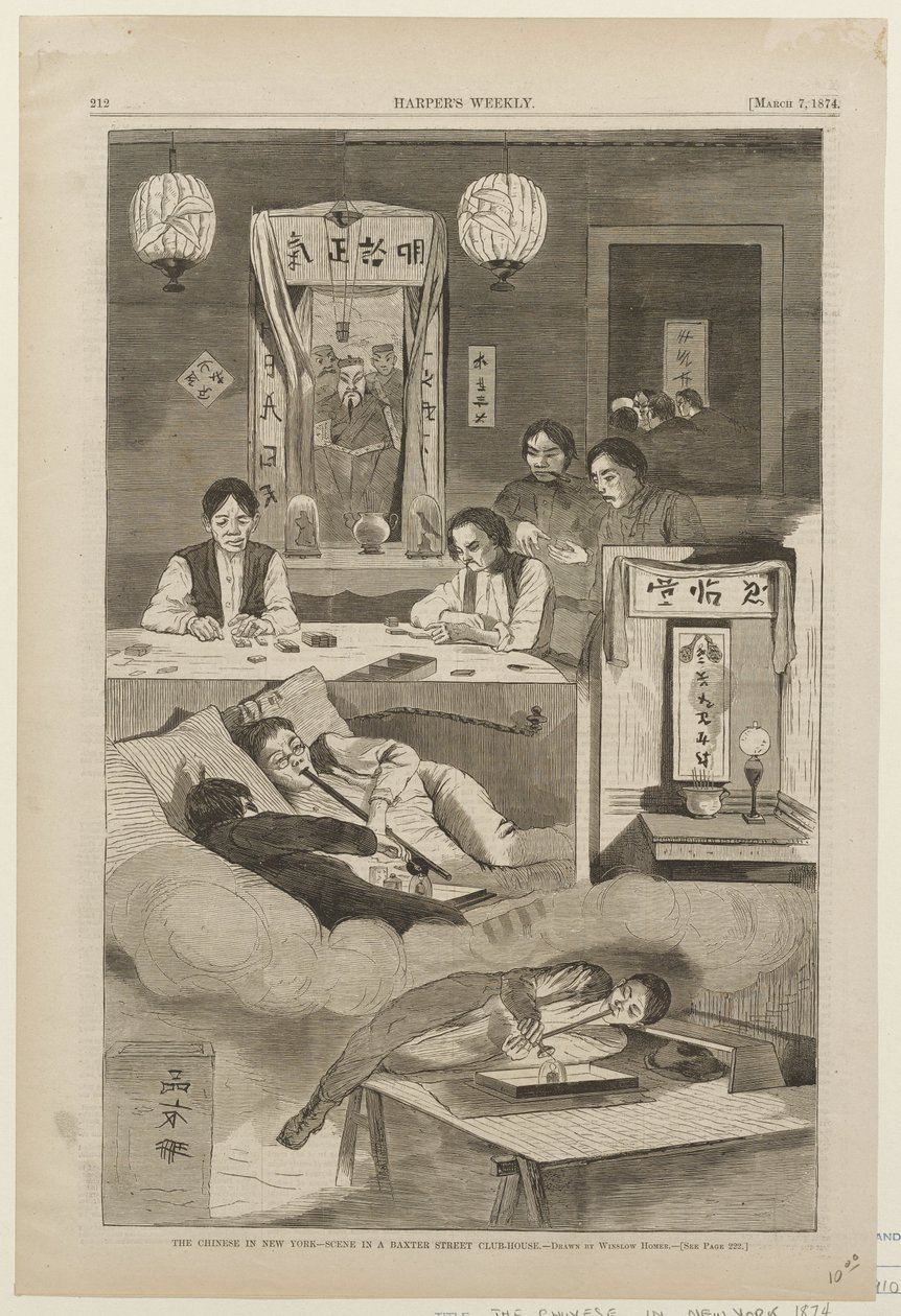 Les Chinois à New York — Scène dans un club de Baxter Street - Winslow Homer