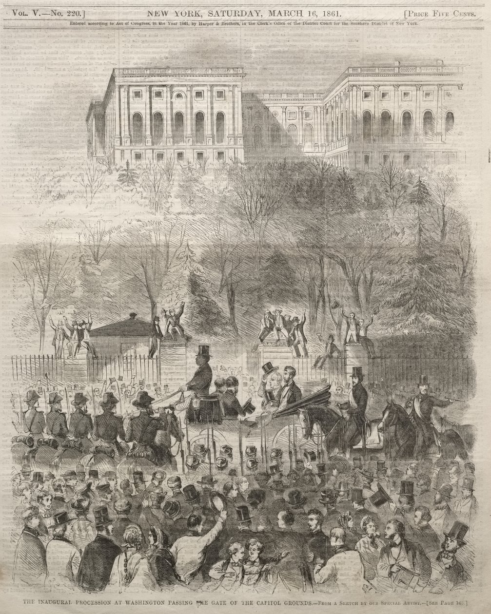 Le cortège inaugural à Washington, passant devant l