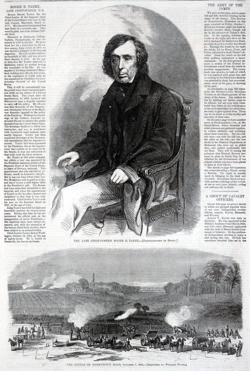 Le regretté président de la Cour suprême Roger B. Taney, de Harper