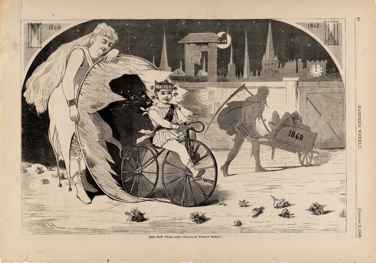 The New Year--1869, extrait de Harper