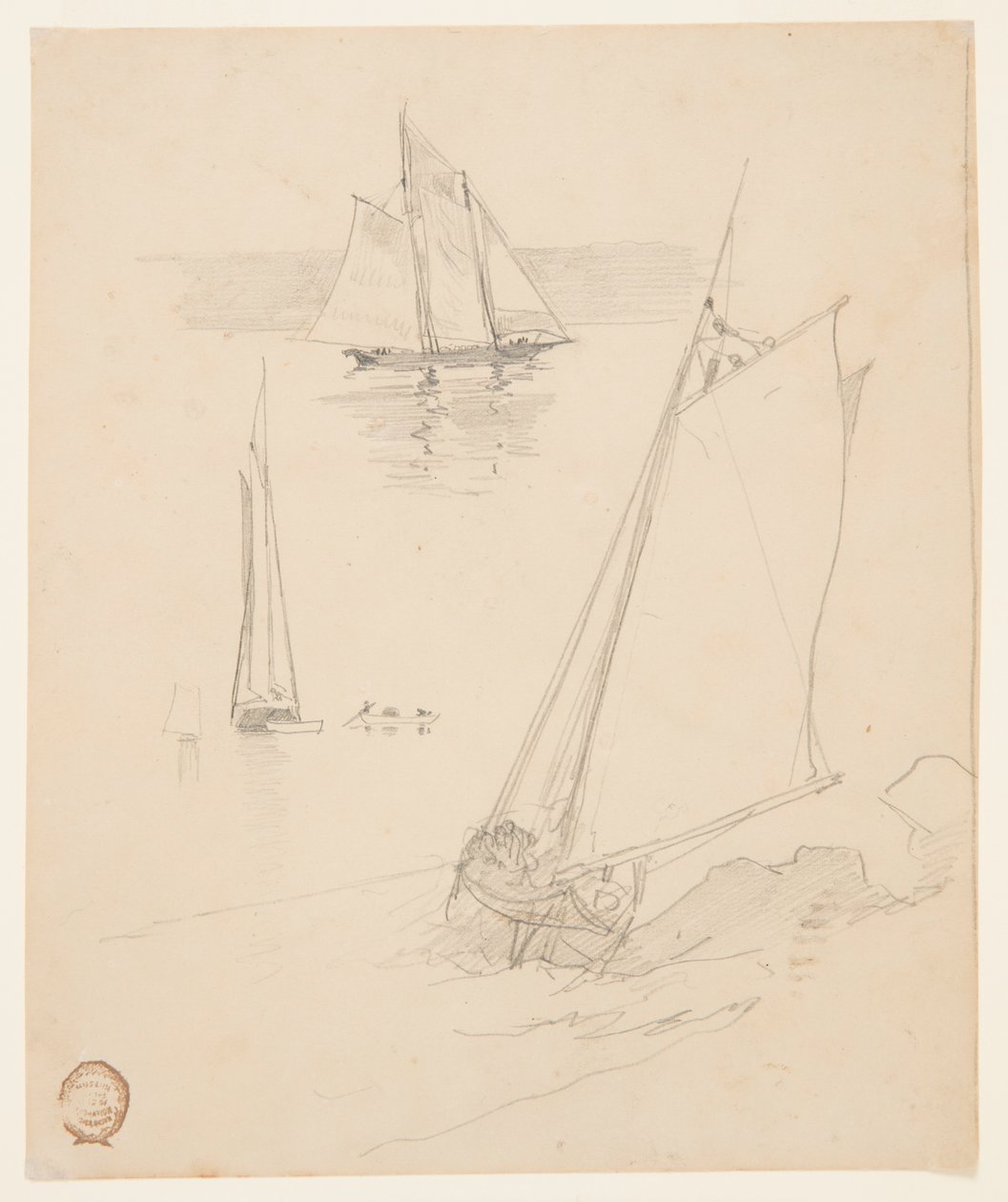 Trois croquis de goélettes - Winslow Homer