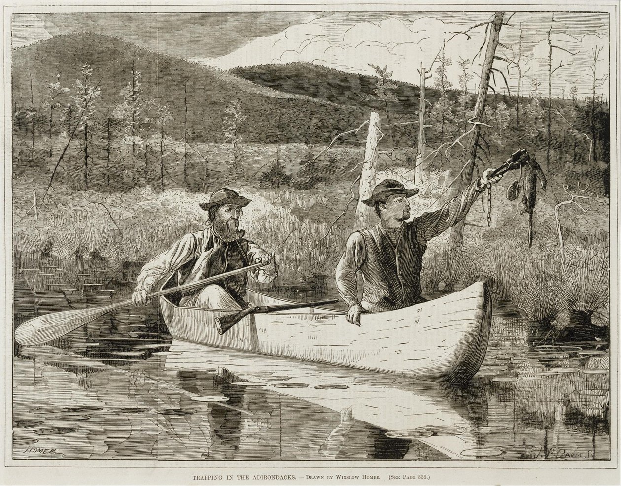 « Le piégeage dans les Adirondacks » - Winslow Homer