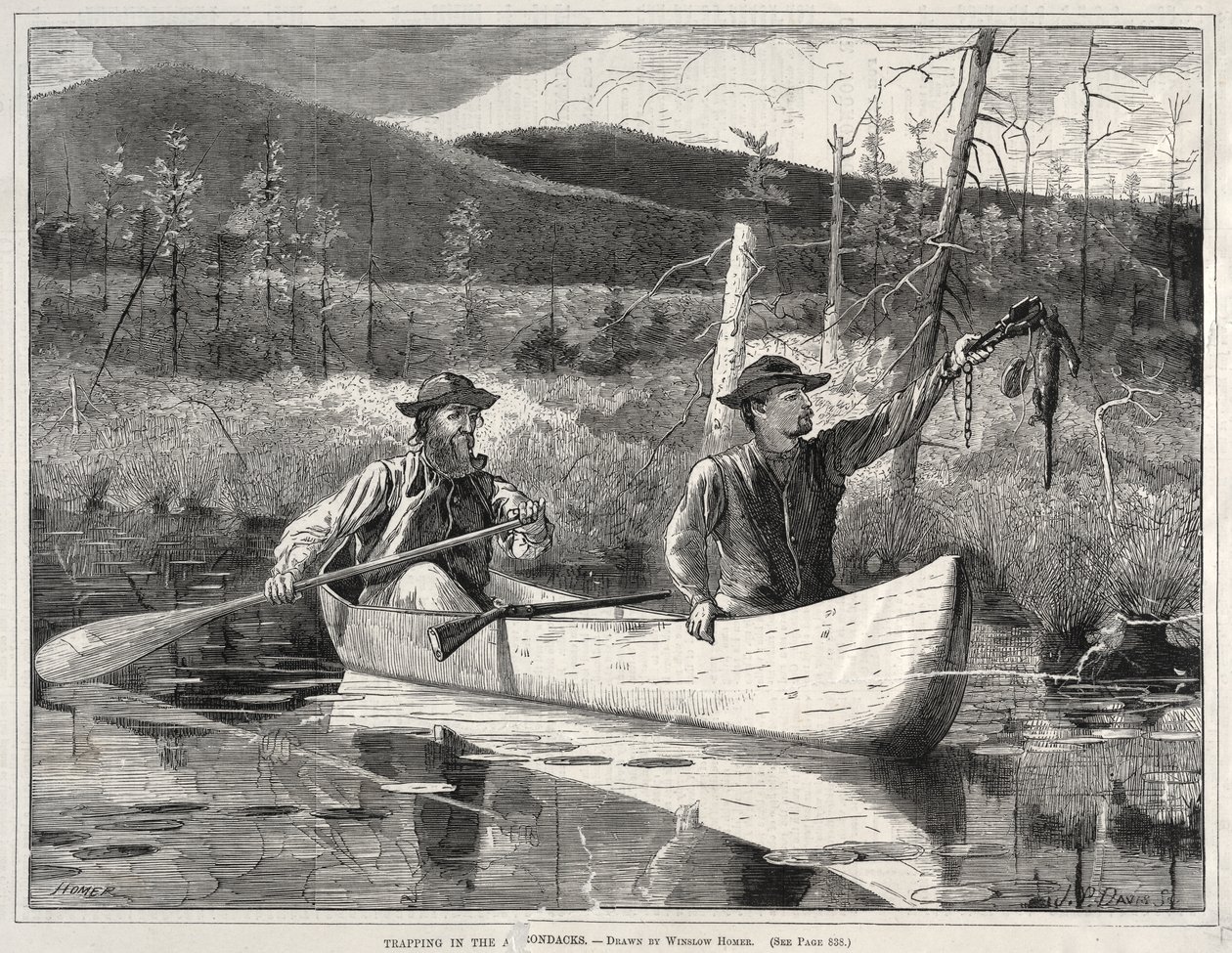 Le piégeage dans les Adirondacks - Winslow Homer