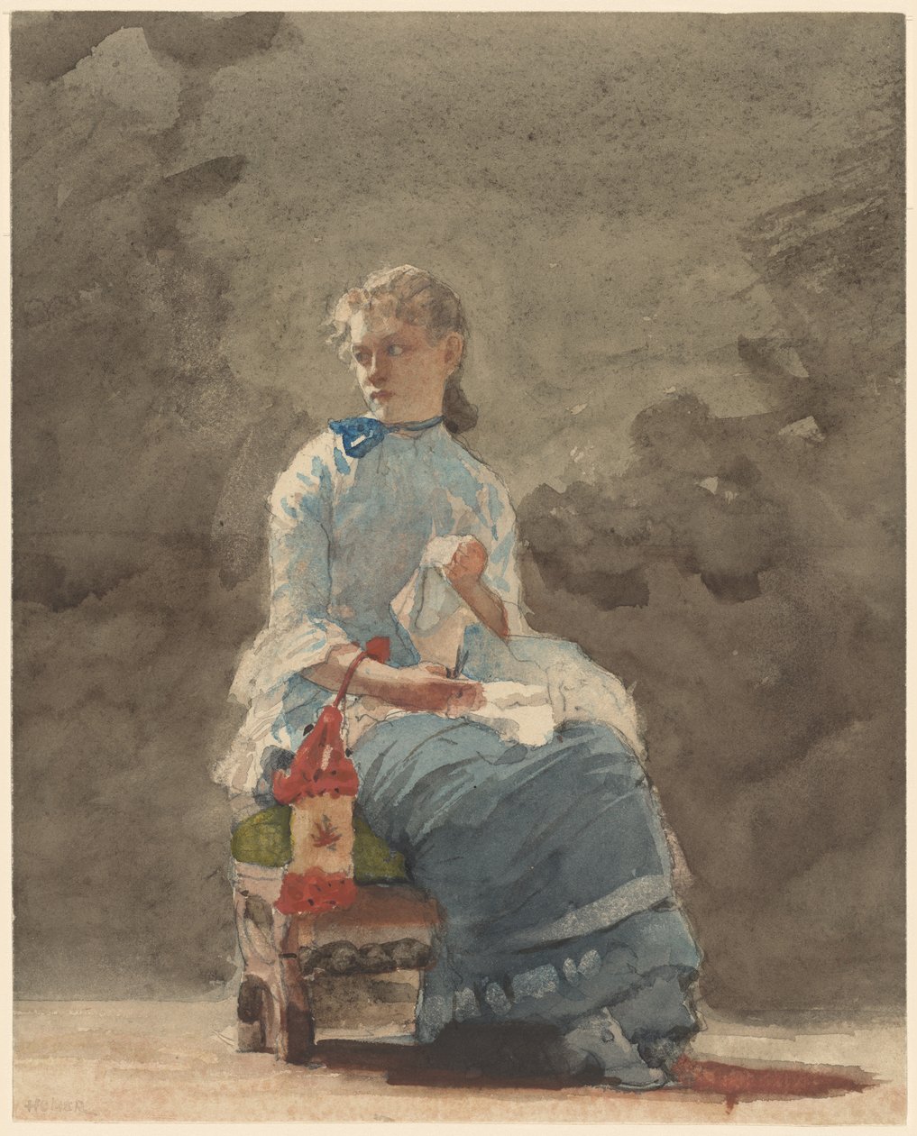 Femme cousant, 1878-9 - Winslow Homer