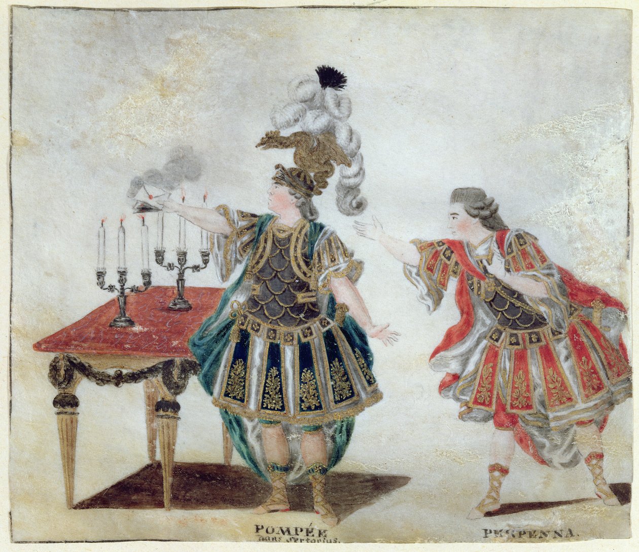 Pompée et Perpenna dans la tragédie Sertorius de Corneille, vers 1780 - Wirscher