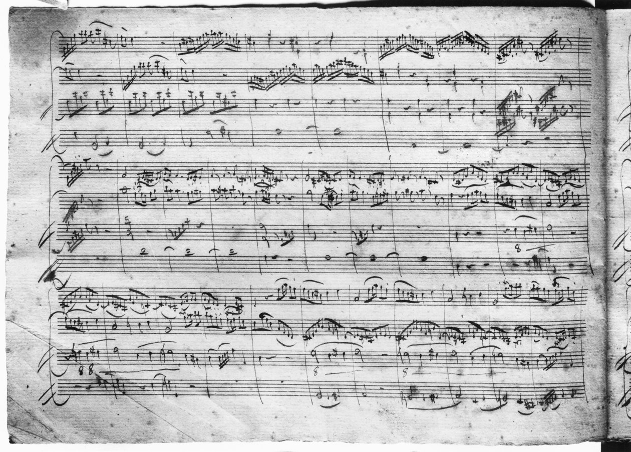 Trio en sol majeur pour violon, clavecin et violoncelle (K 496) 1786 (2e page) - Wolfgang Amadeus Mozart