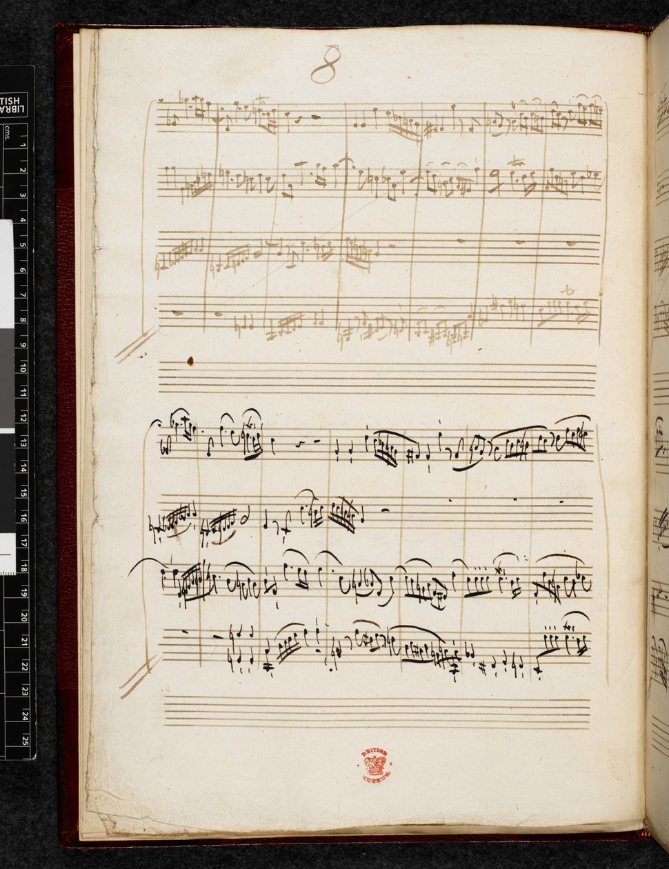 Adagio et fugue en do mineur, K. 546, Add. 28996, f.6v - Wolfgang Amadeus Mozart
