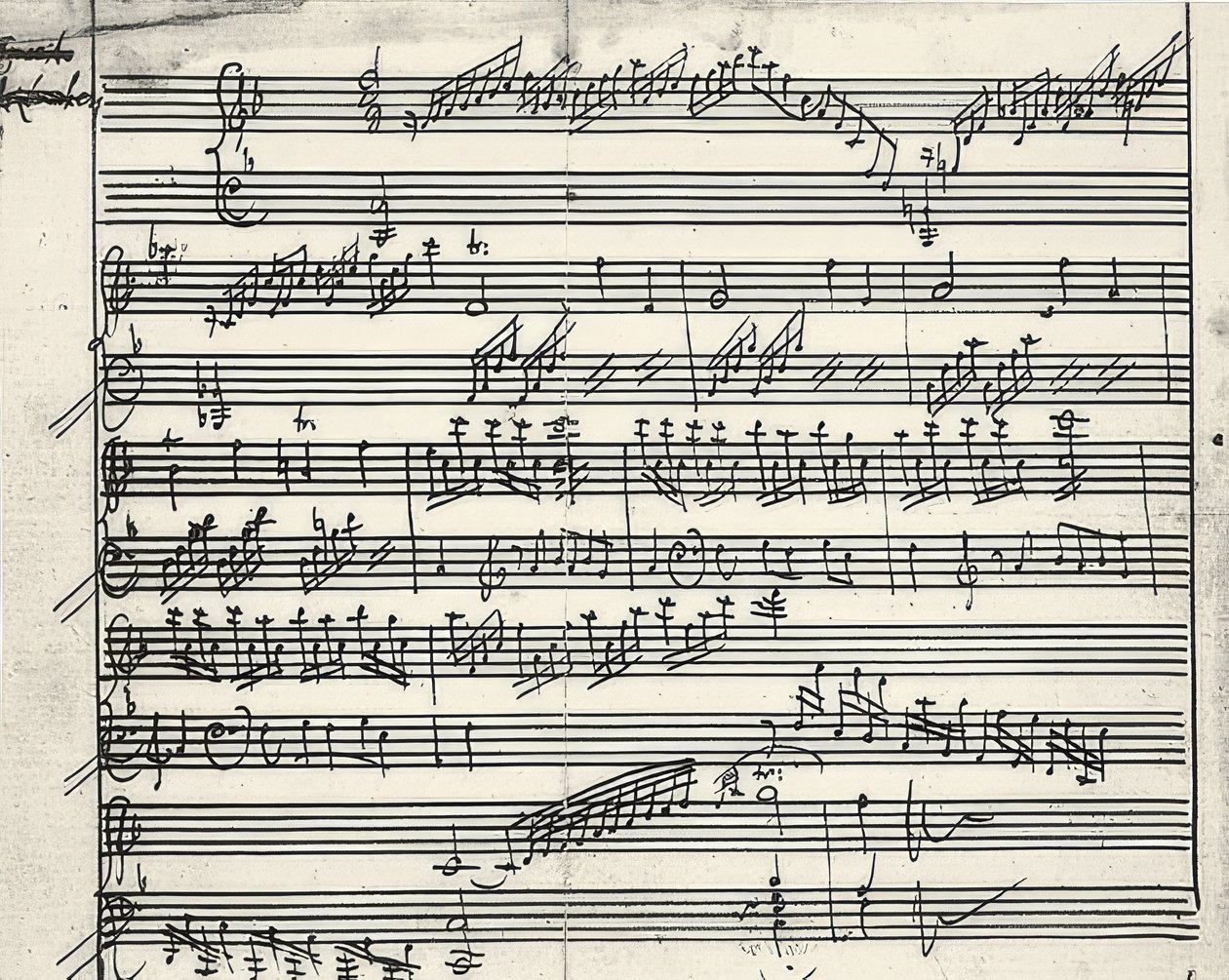 Autographe musical - Wolfgang Amadeus Mozart