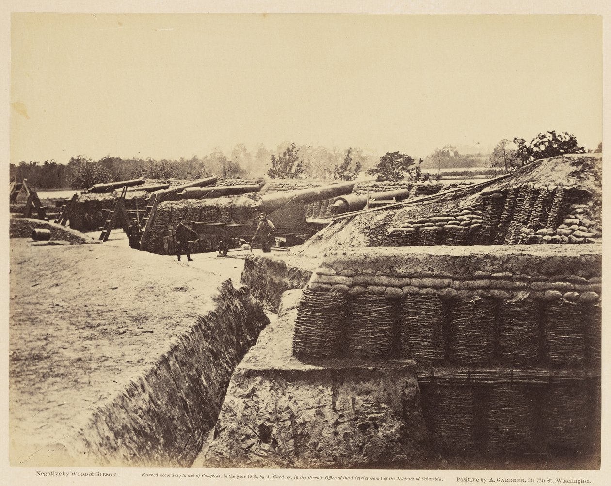 Batterie No. 1, près de Yorktown, No. 2., mai 1862 (tirage albuminé monté sur papier vélin) - Wood and Gibson Wood and Gibson