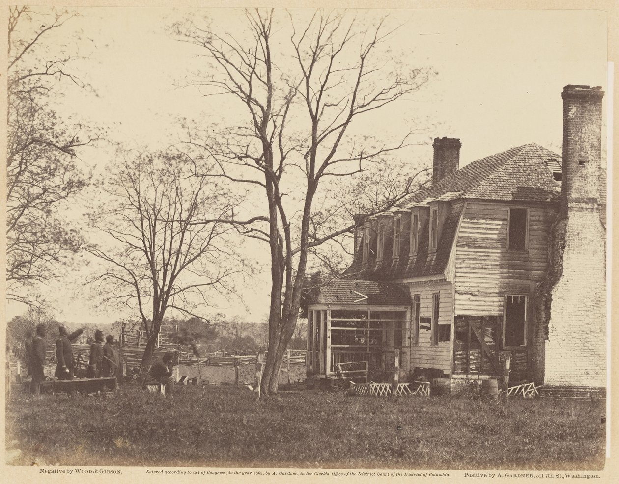 Maison Moore, Yorktown, où Cornwallis a signé la Capitulation, mai 1862 - Wood and Gibson Wood and Gibson