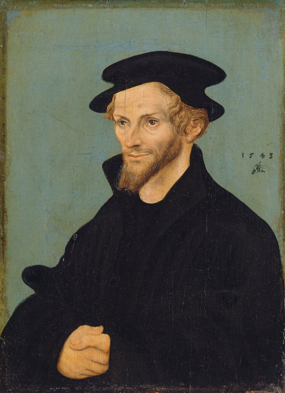 Allemand : Bildnis Philipp Melanchthons Portrait de Philipp Melanchthon - workshop of Lucas Cranach the Elder