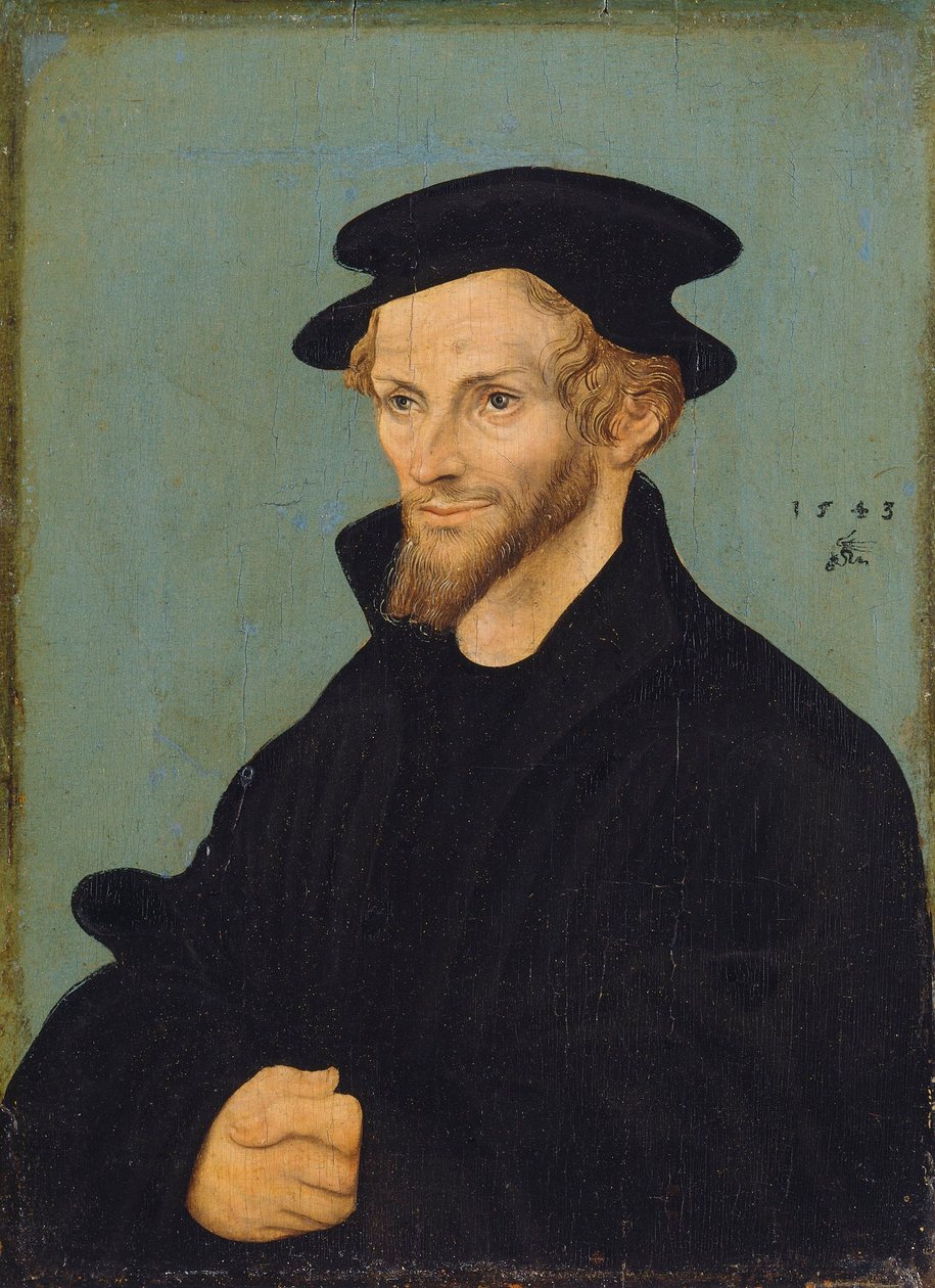 Allemand : Bildnis Philipp Melanchthons Portrait de Philipp Melanchthon - workshop of Lucas Cranach the Elder
