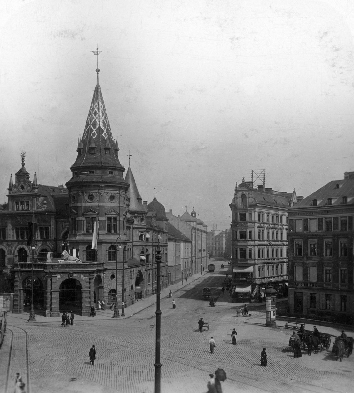 Löwenbräu Keller et Stiglmaierplatz, Munich, Allemagne, vers les années 1900 - Wurthle and Sons