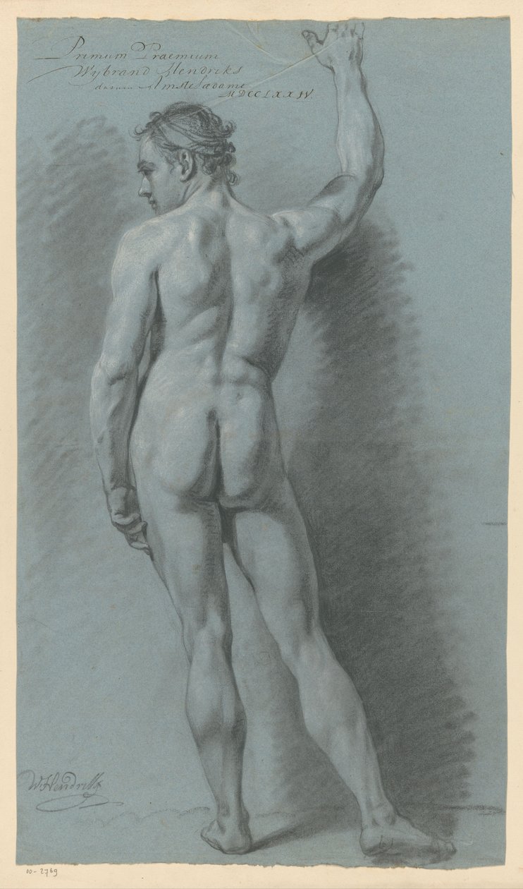Nu masculin debout, vu de dos (1er prix en 1774) - Wybrand Hendriks