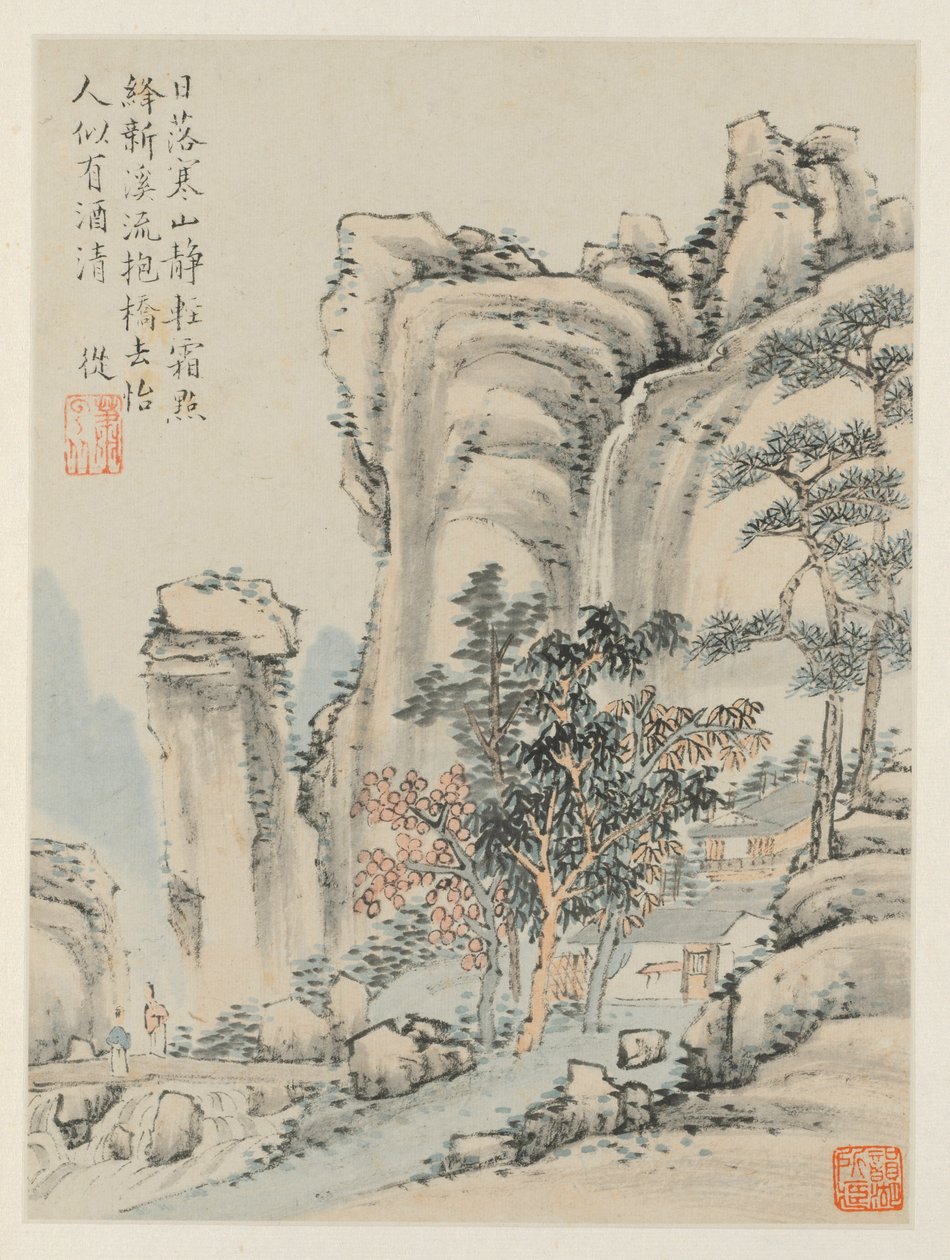 Album de paysages saisonniers, Feuille E (feuille précédente 3) - Xiao Yuncong