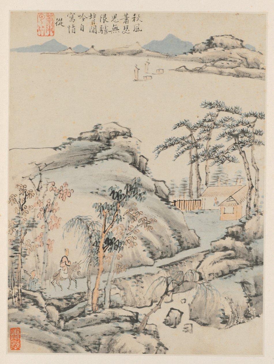 Album de paysages saisonniers, Feuille F (feuille précédente 5) - Xiao Yuncong