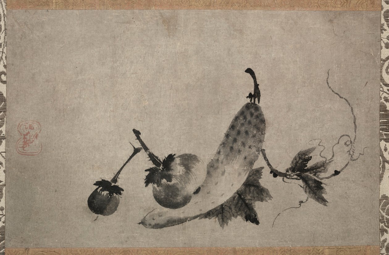 Concombres et Aubergine, 1500s - Yamada Doan