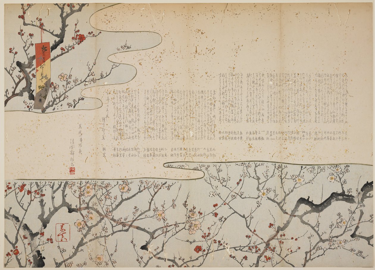Prunier en fleurs, janvier 1861 - Yamagata Soshin