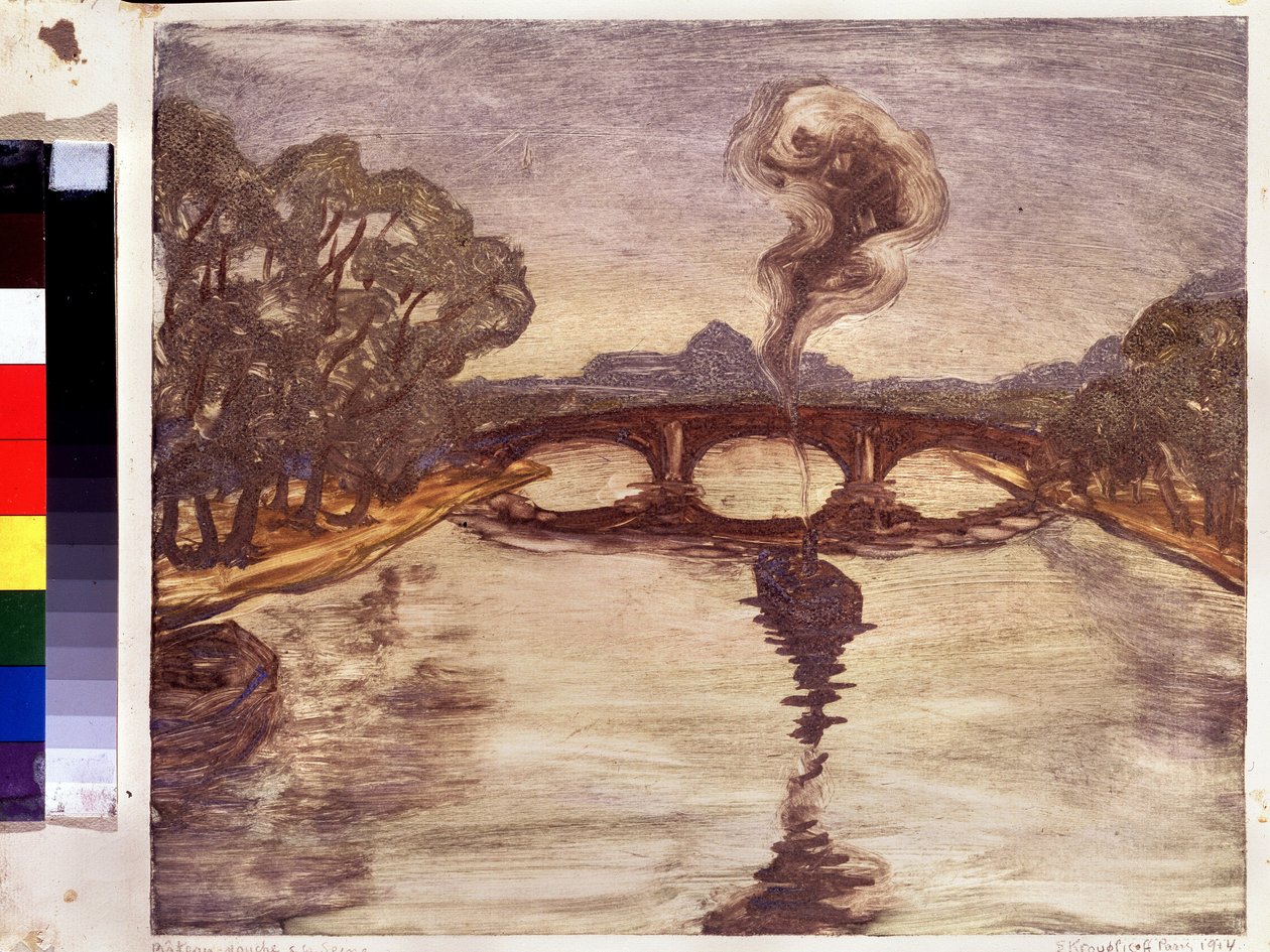Un bateau sur la Seine - Yelisaveta Sergeyevna Kruglikova