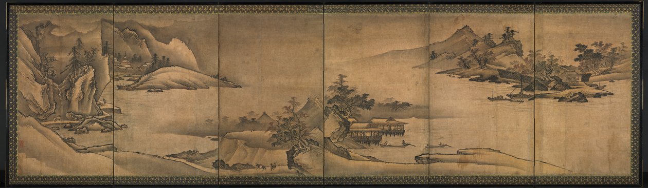 Paysage des quatre saisons, début des années 1500 - Yi Sumun