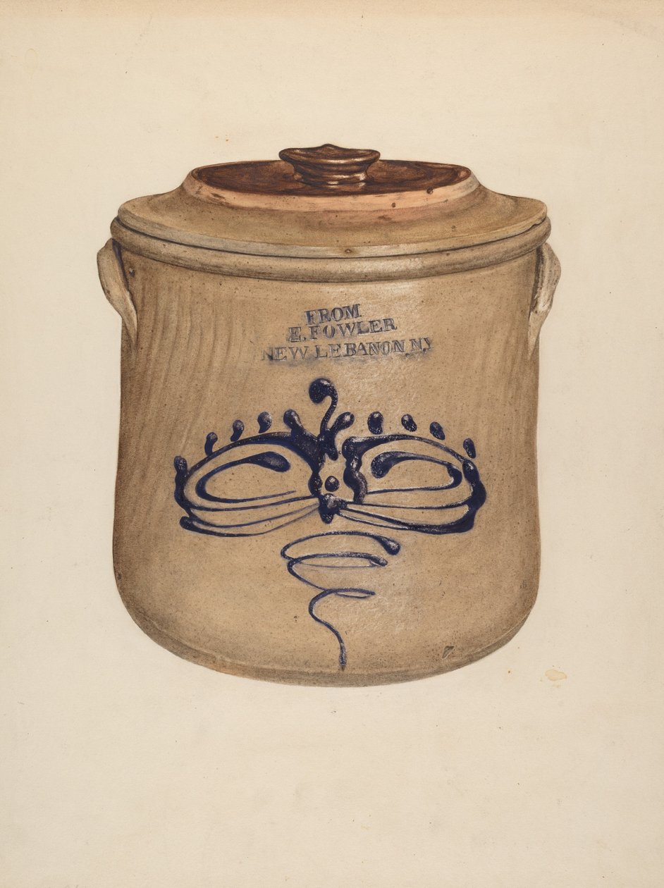 Pot avec couvercle, vers 1938 - Yolande Delasser