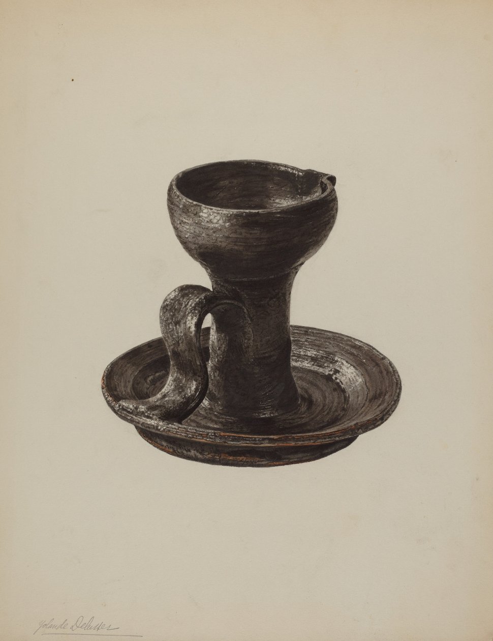Lampe à graisse - Yolande Delasser