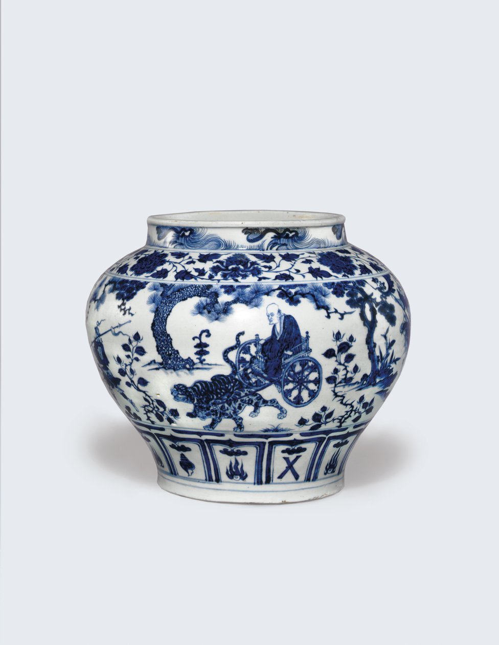 Guan blanc et bleu, milieu du 14ème siècle - Yuan Dynasty Chinese School