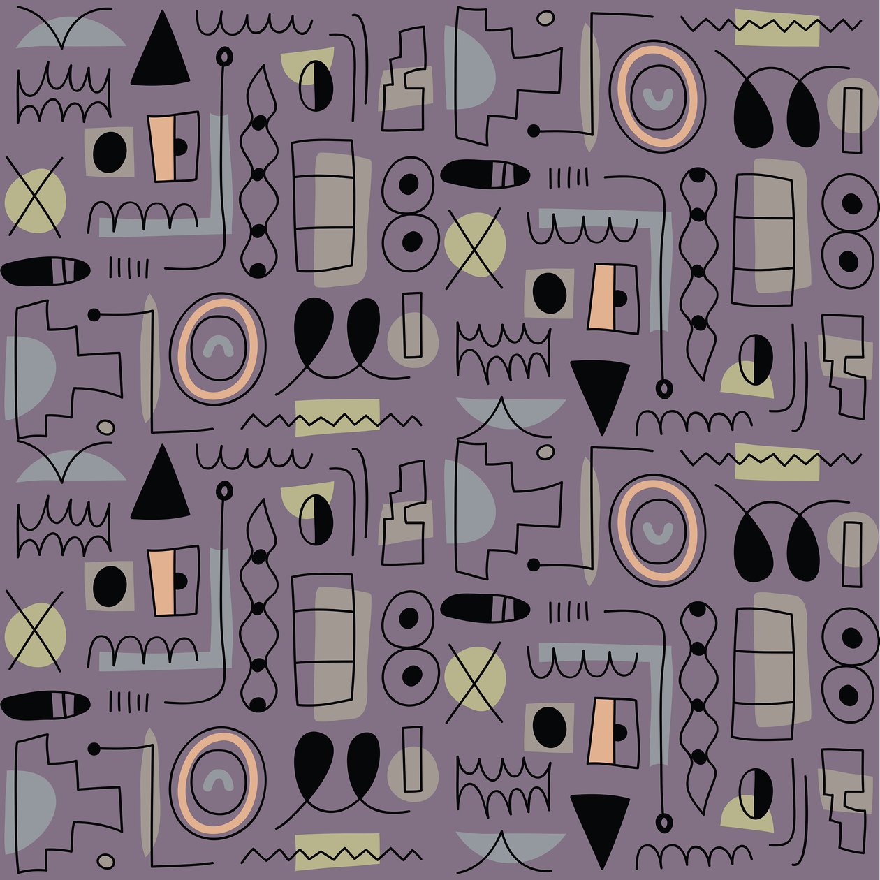 Motif sans couture, 2018 (graphique vectoriel) - Yulia Drobova