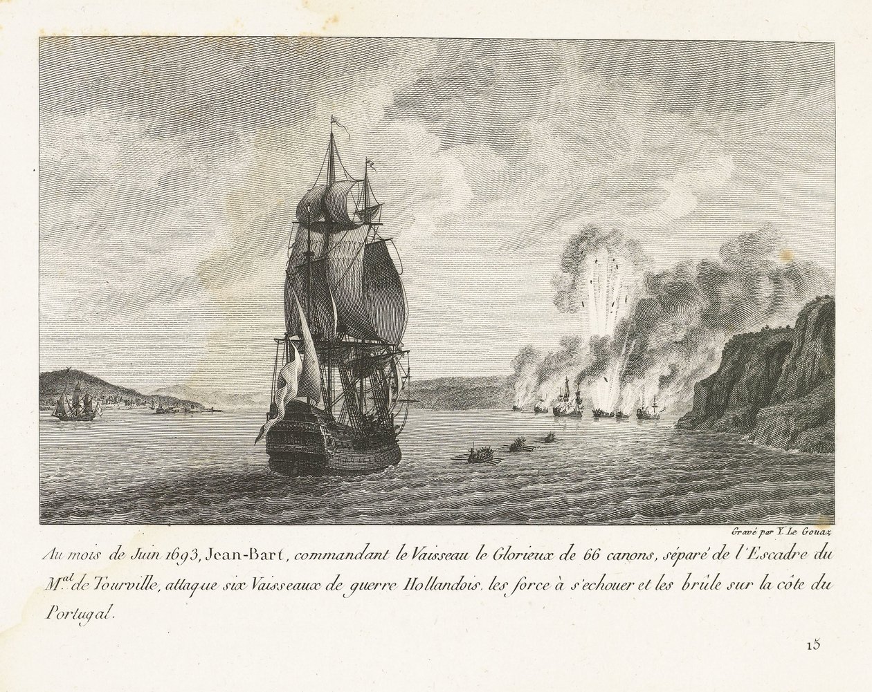 Jan Bart attaque six navires hollandais au large du Portugal, 1693 - Yves Marie Le Gouaz
