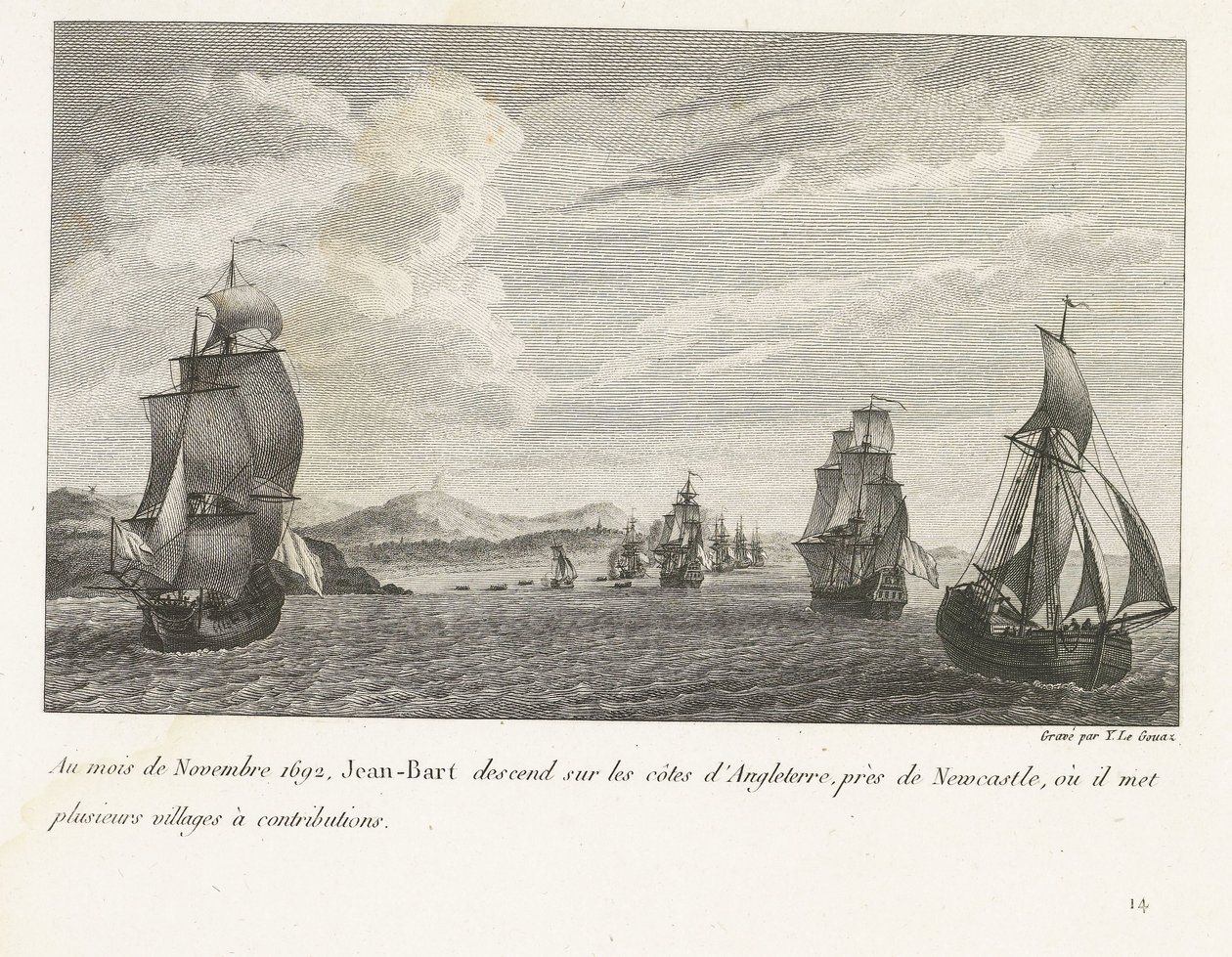 Jean Bart sur la côte anglaise près de Newcastle, 1692 - Yves Marie Le Gouaz
