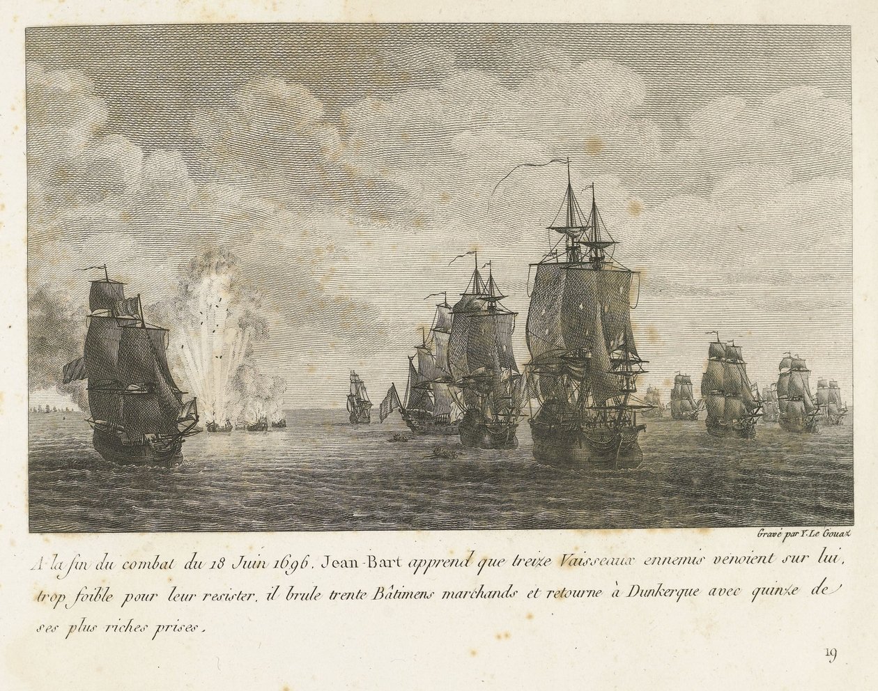Rencontre entre une flotte sous Jan Bart et une flotte hollandaise, 1696 - Yves Marie Le Gouaz
