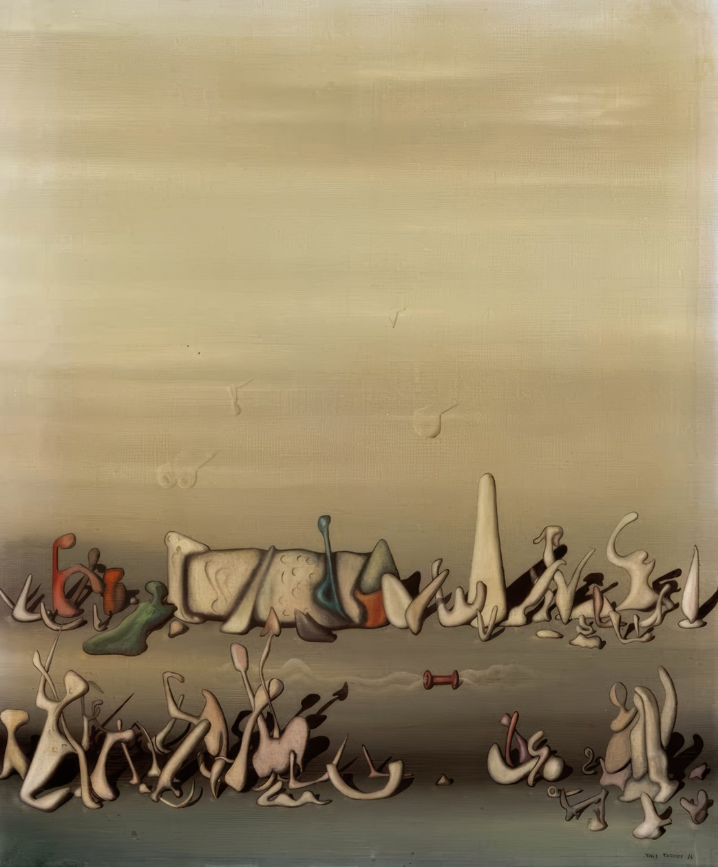 Zwischen Gras und Wind von Yves Tanguy