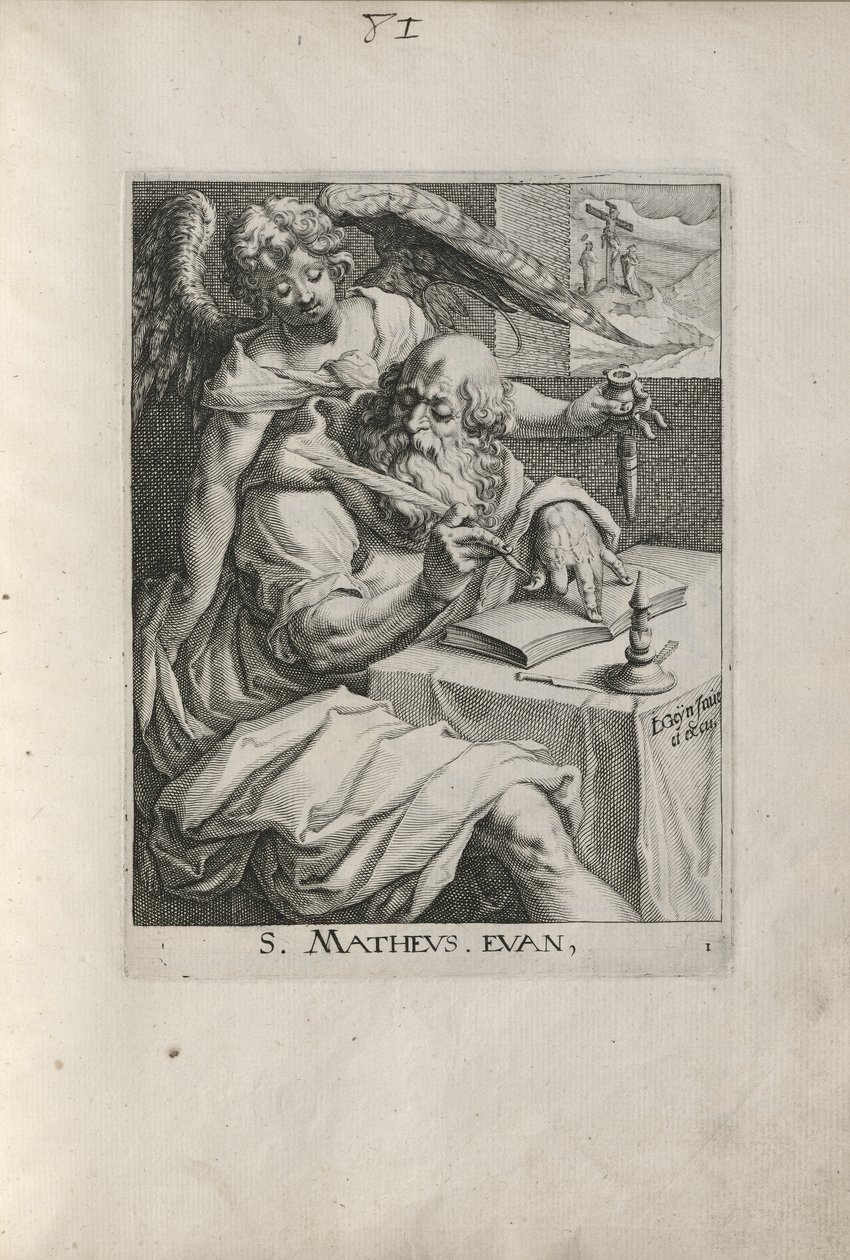 Saint Matthieu, planche 1 des Quatre Évangélistes - Zacharias Dolendo