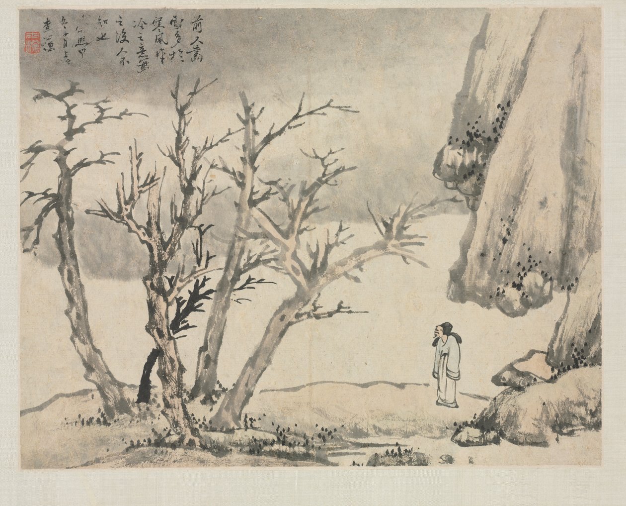 Album de paysages dans divers styles: Paysage enneigé - Zha Shibiao