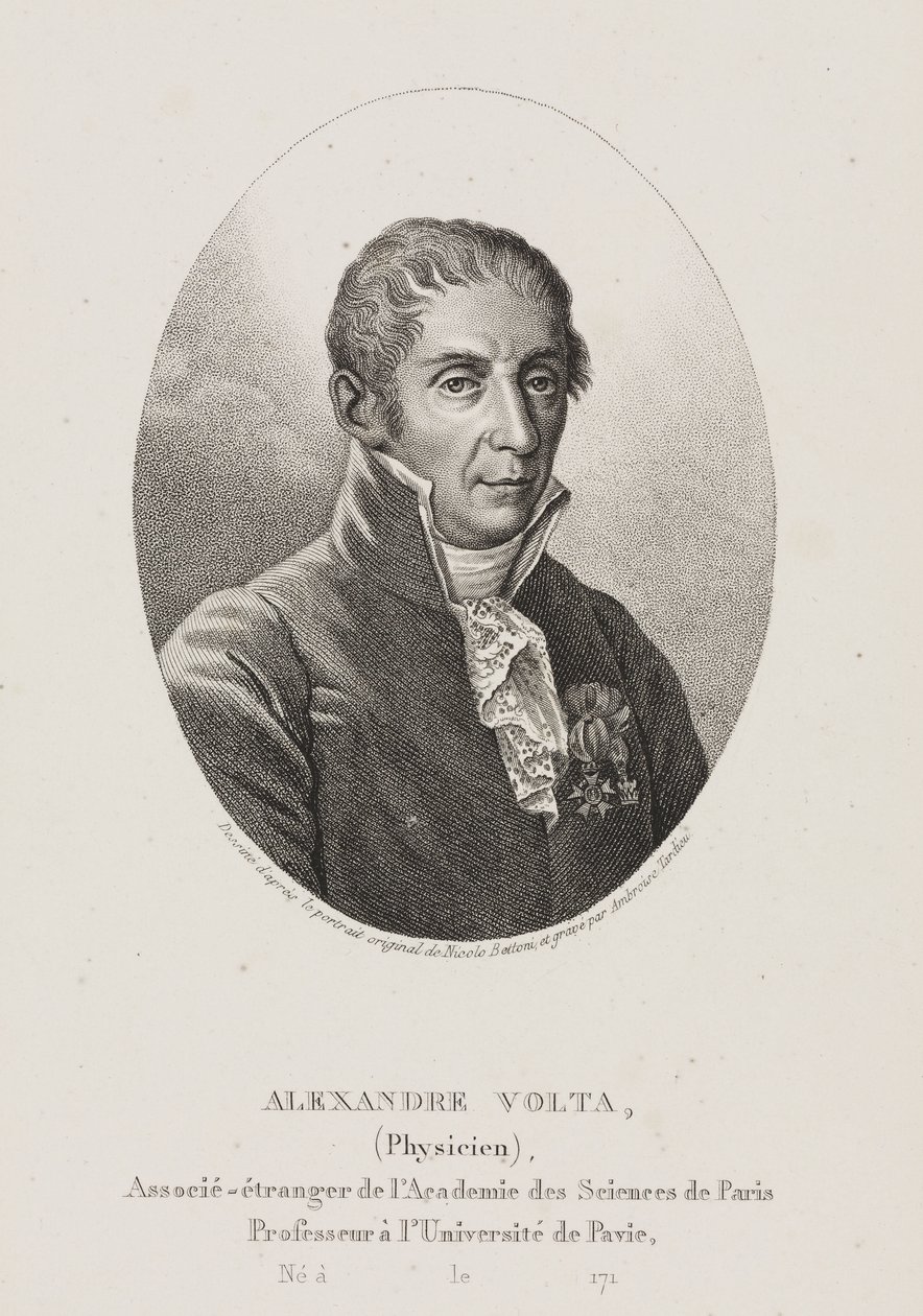 Alessandro Volta, physicien et inventeur italien, vers 1800 - Frederick (attr. to) Barnard