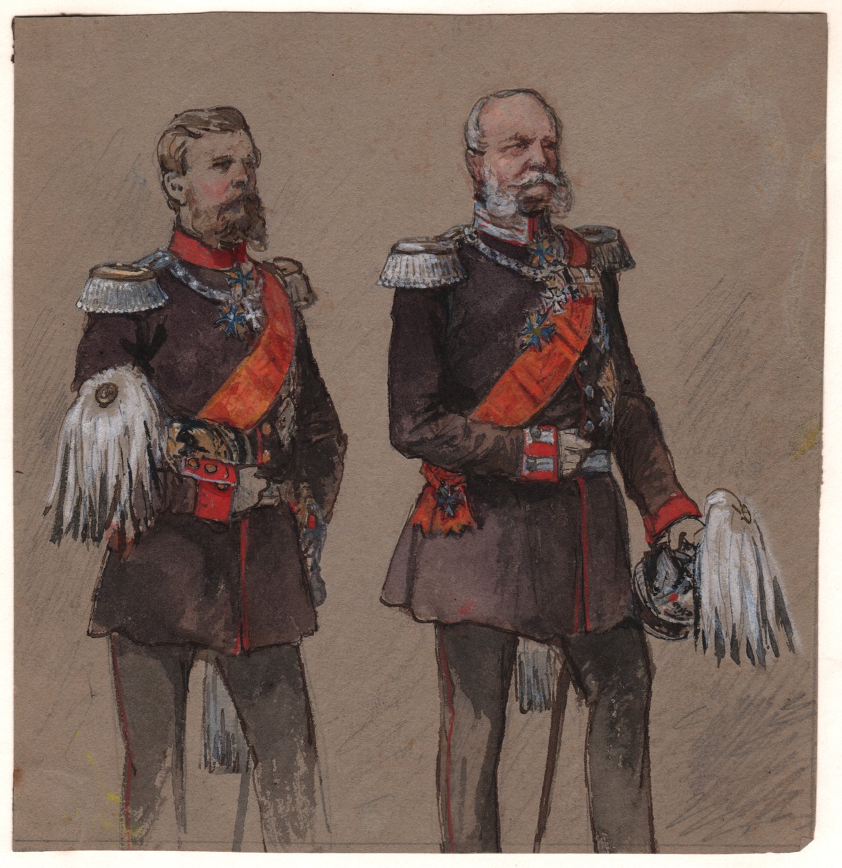 Alexandre II de Russie et Guillaume II de Prusse - . .