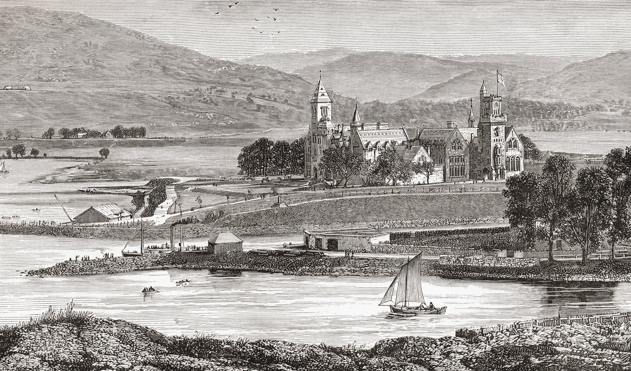 Abbaye de Fort Augustus, alias Abbaye de Saint-Benoît, Fort Augustus, Inverness-shire, Écosse - . .