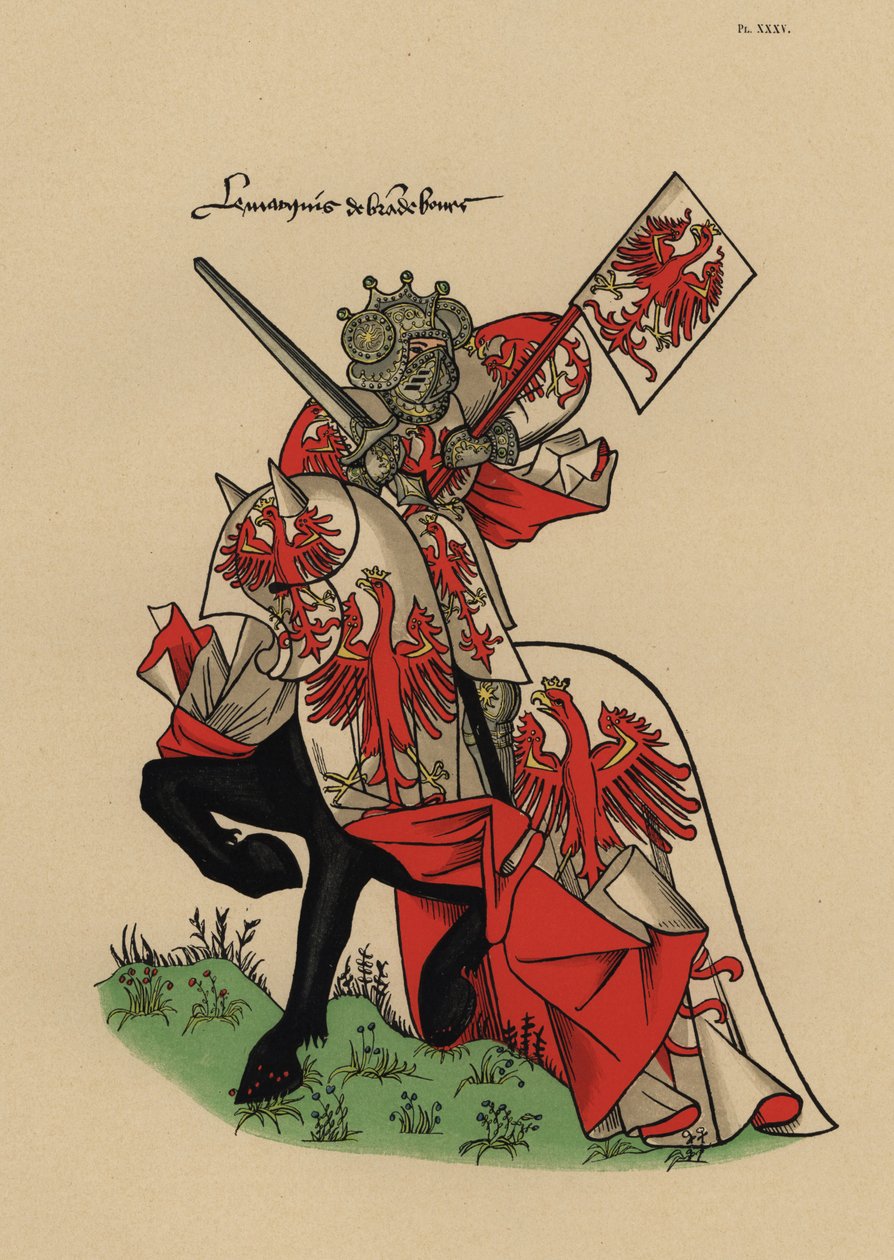 Marquis de Brandebourg, avec étendard - John Pardon