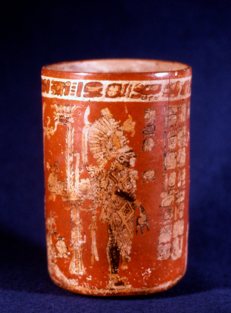 Vase funéraire maya de Uaxactun, Guatemala, phase Tepeu - Hippolyte Lalaise Devéria