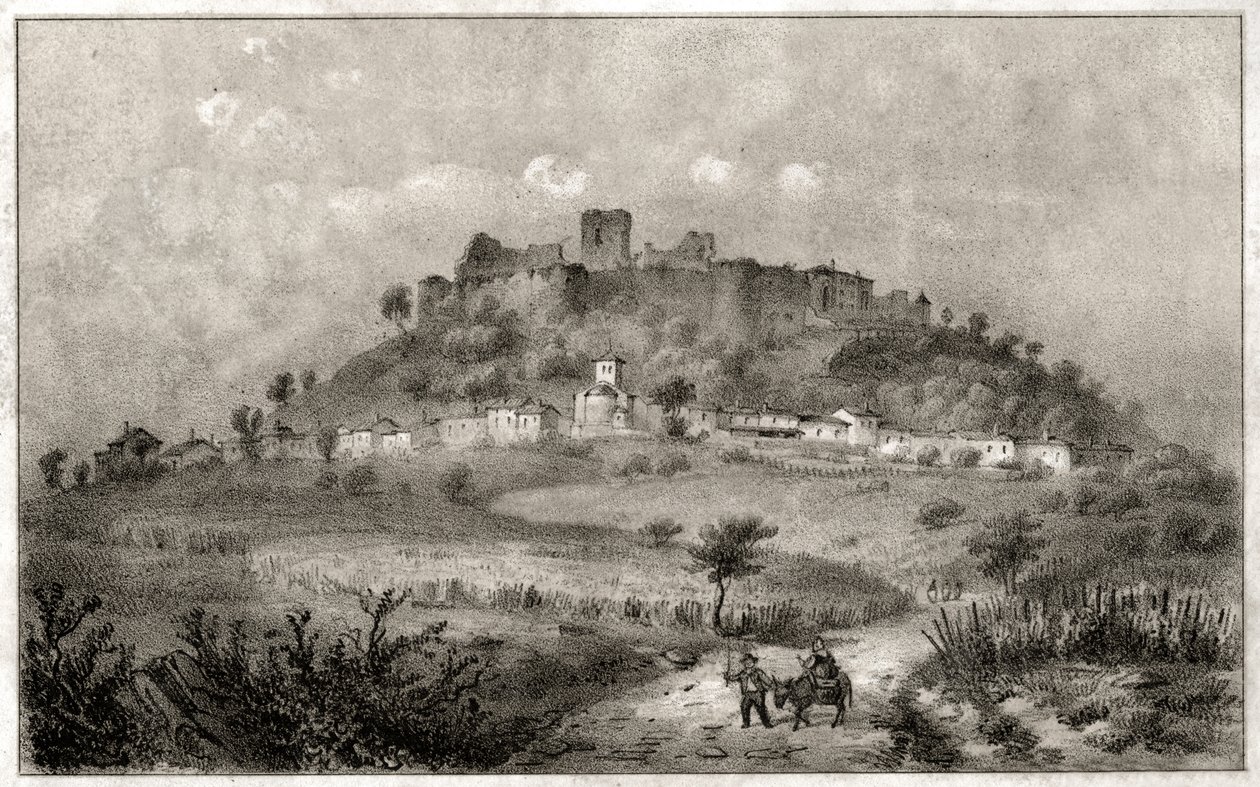 Ruines du château de Prény, Lorraine. vers 1860 - . .