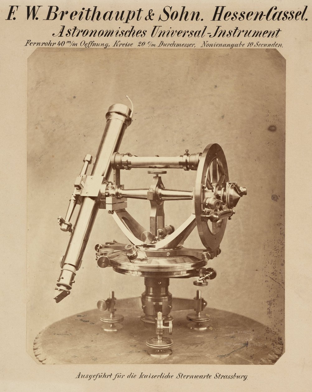 Cercle universel, Observatoire de Strasbourg - Frederick (attr. to) Barnard