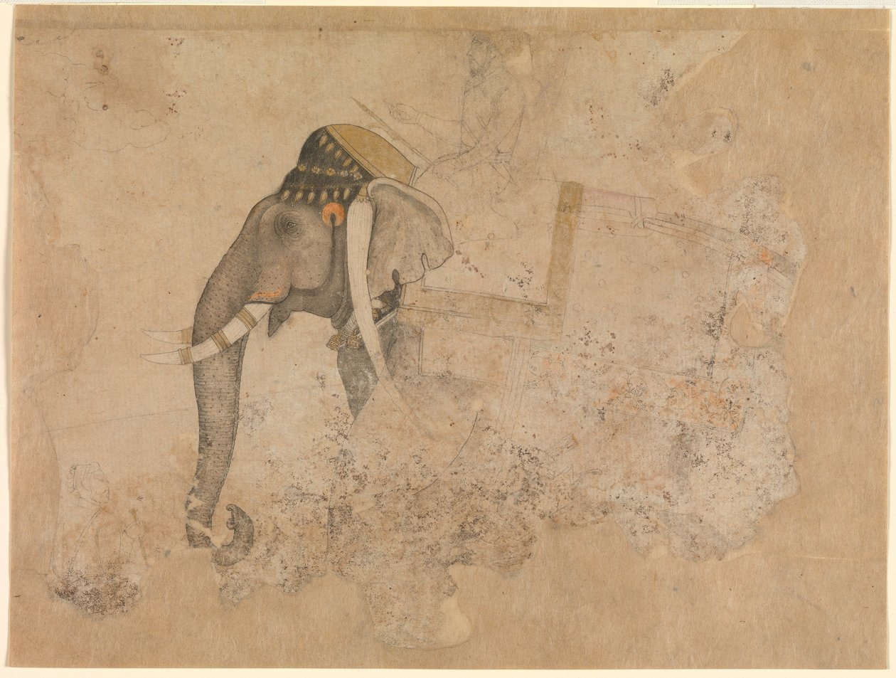 Hashim. Éléphant et Cavalier. vers 1640 Metropolitan Museum of Art, New-York - Hashim