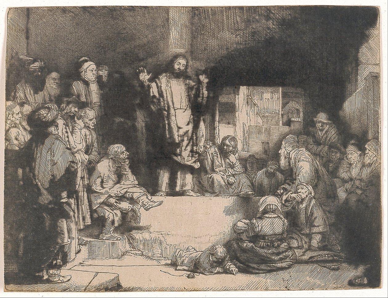 Christ prêchant (La Petite Tombe) - Rembrandt van Rijn