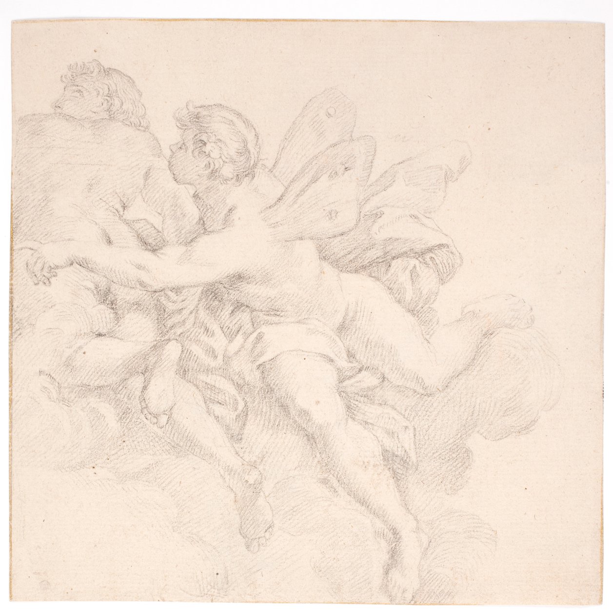 Deux figures dans les nuages, l