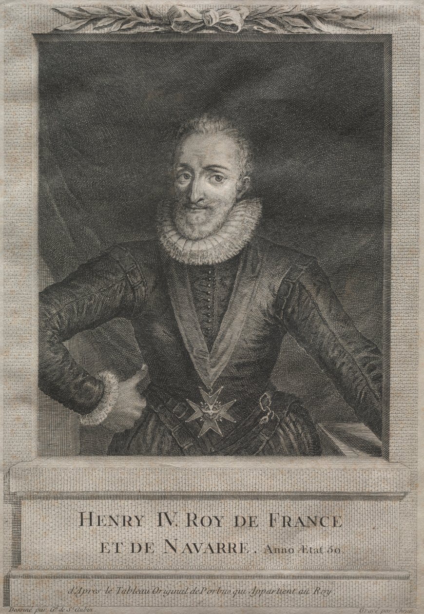 Henri IV, roi de France - after Gabriel de Saint Aubin