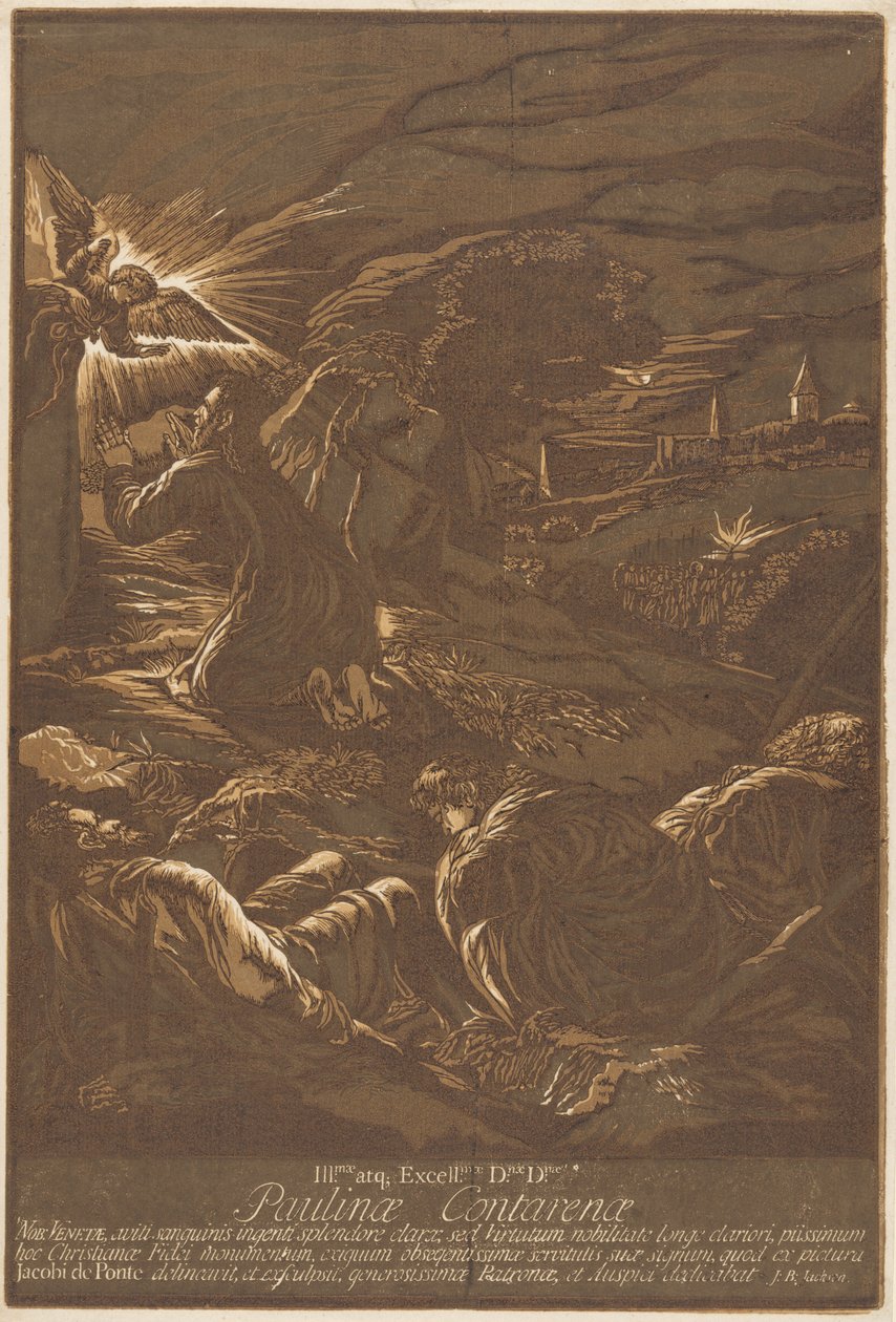 Le Christ au Mont des Oliviers - after Jacopo Bassano John Baptist Jackson