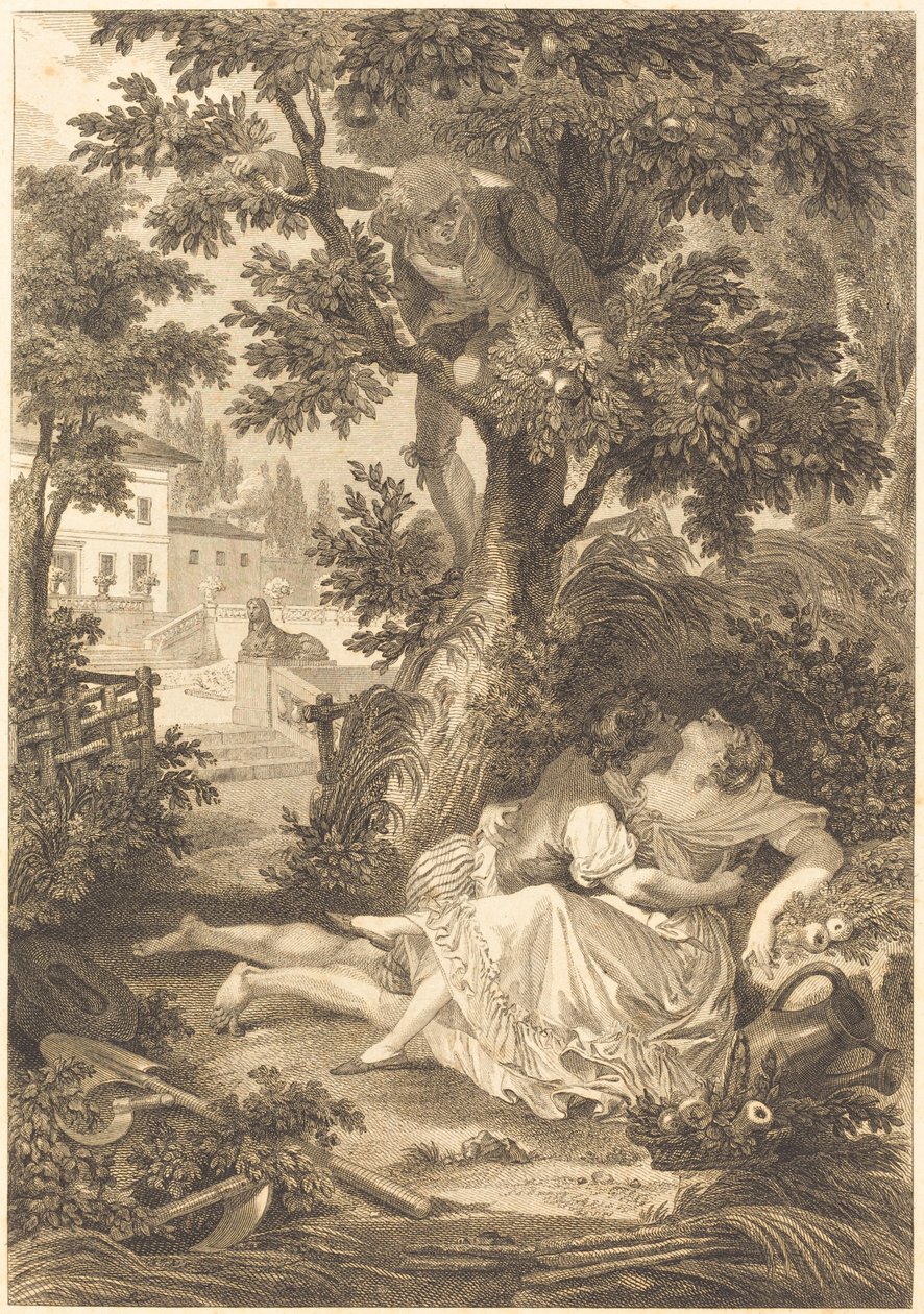 La gageure des trois commères: Le poirier - after Jean Baptiste Mallet