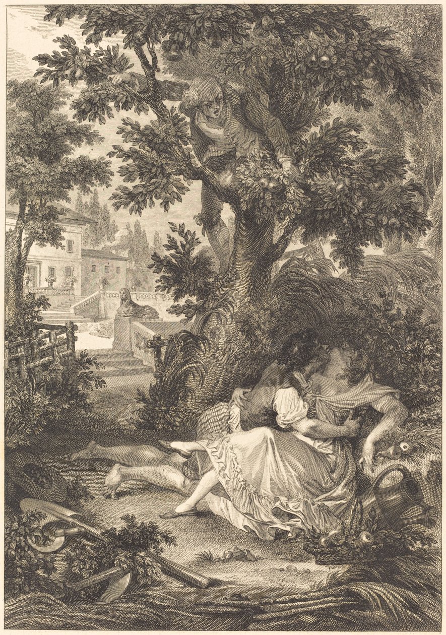 La gageure des trois commères: Le poirier - after Jean Baptiste Mallet
